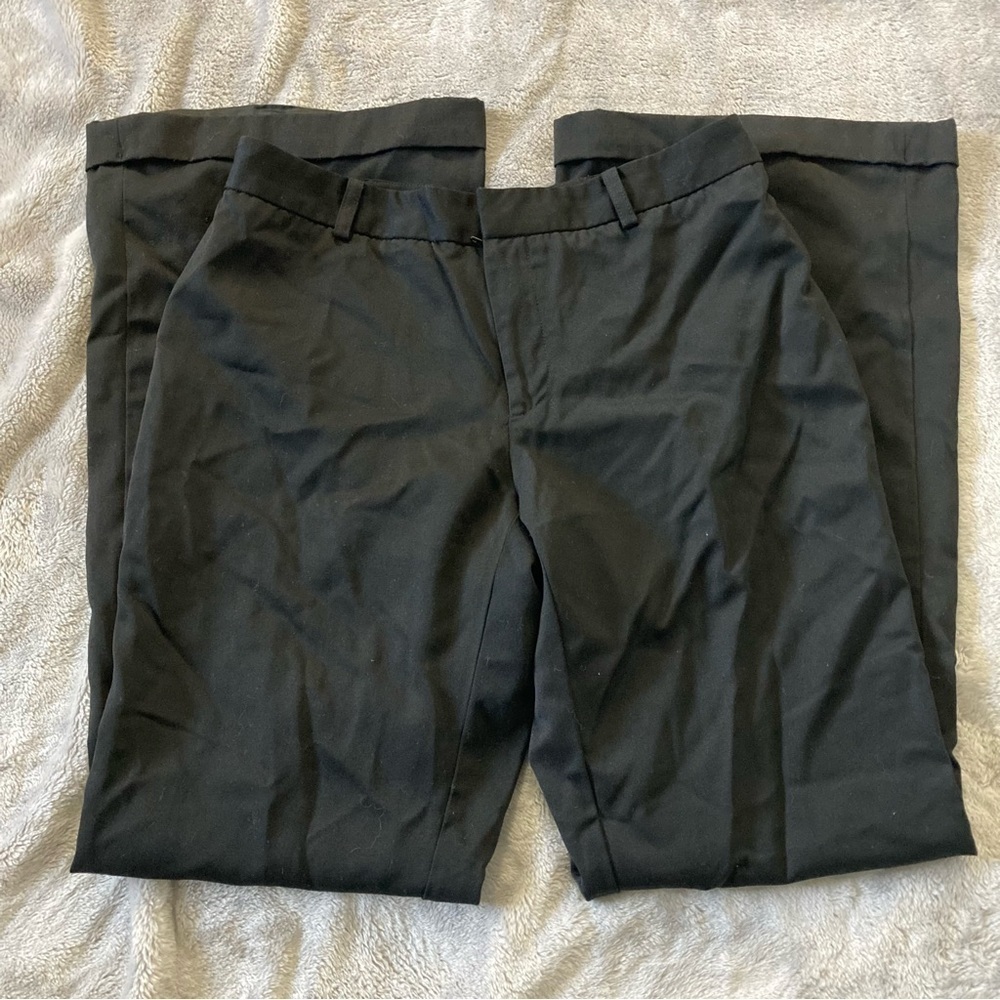 Ralph Lauren Blue Label 100% Wool Black Cuffed Wide Leg Dress Trouser Pants Size - Picture 3 of 12